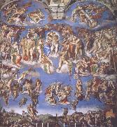 Michelangelo Buonarroti den yttersta domen, sixinska kapellt oil painting on canvas